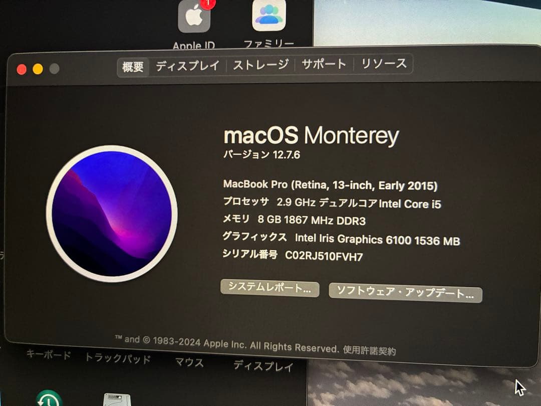 MacBook Pro 2015 Early 動作確認済
