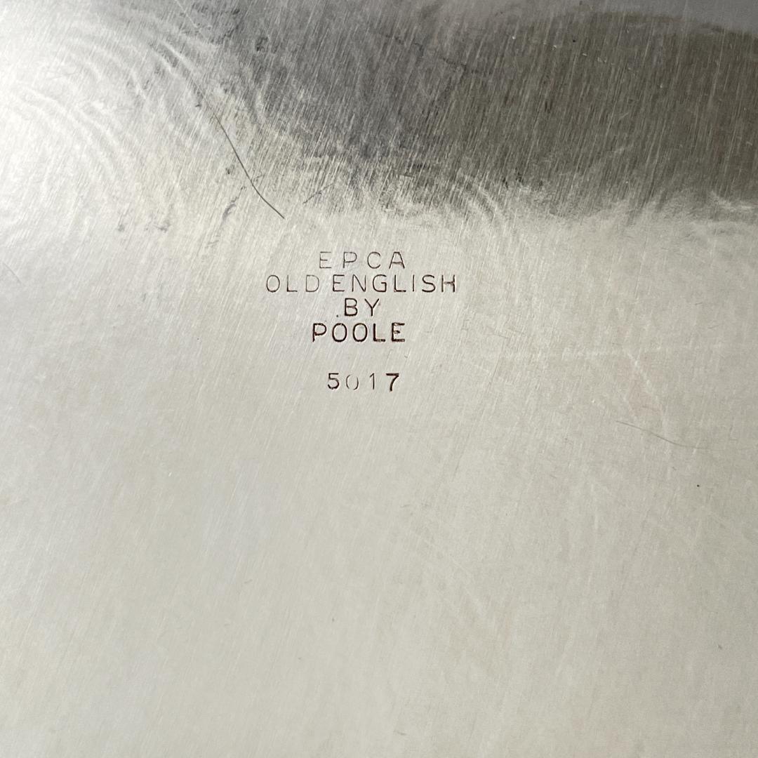 【POOLE】サルヴァ / ドリンクトレー【シルバープレート】30cm フット付