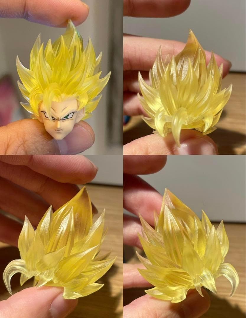 S.H.Figuarts用 孫悟空スパーサイヤ人2 ヘッドパーツ　クリア