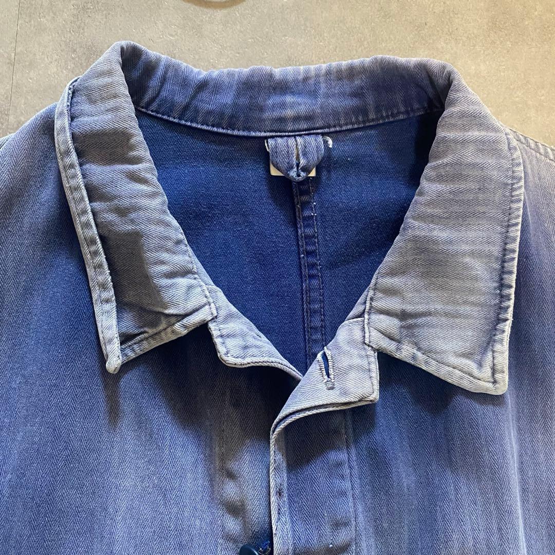 70s フレンチワーク　ユーロ　コットンジャケット ボロ