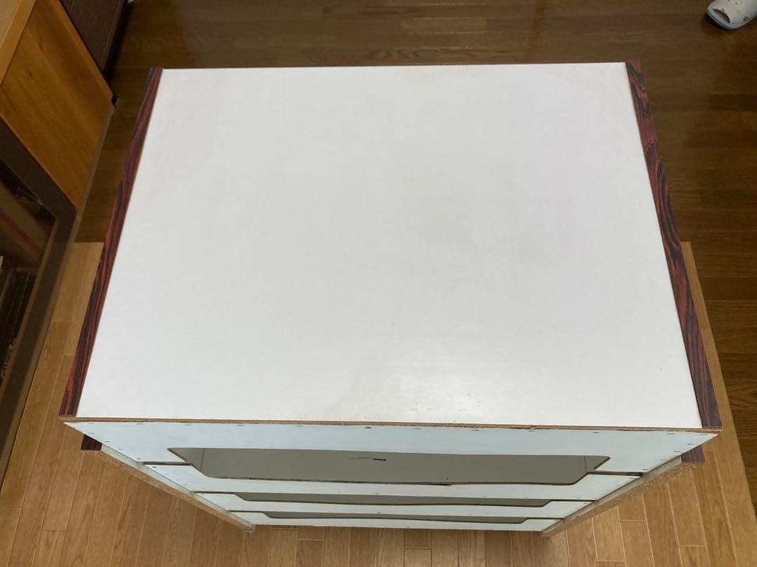 【重量級】オーディオラック ホワイトブラウン　レコード台