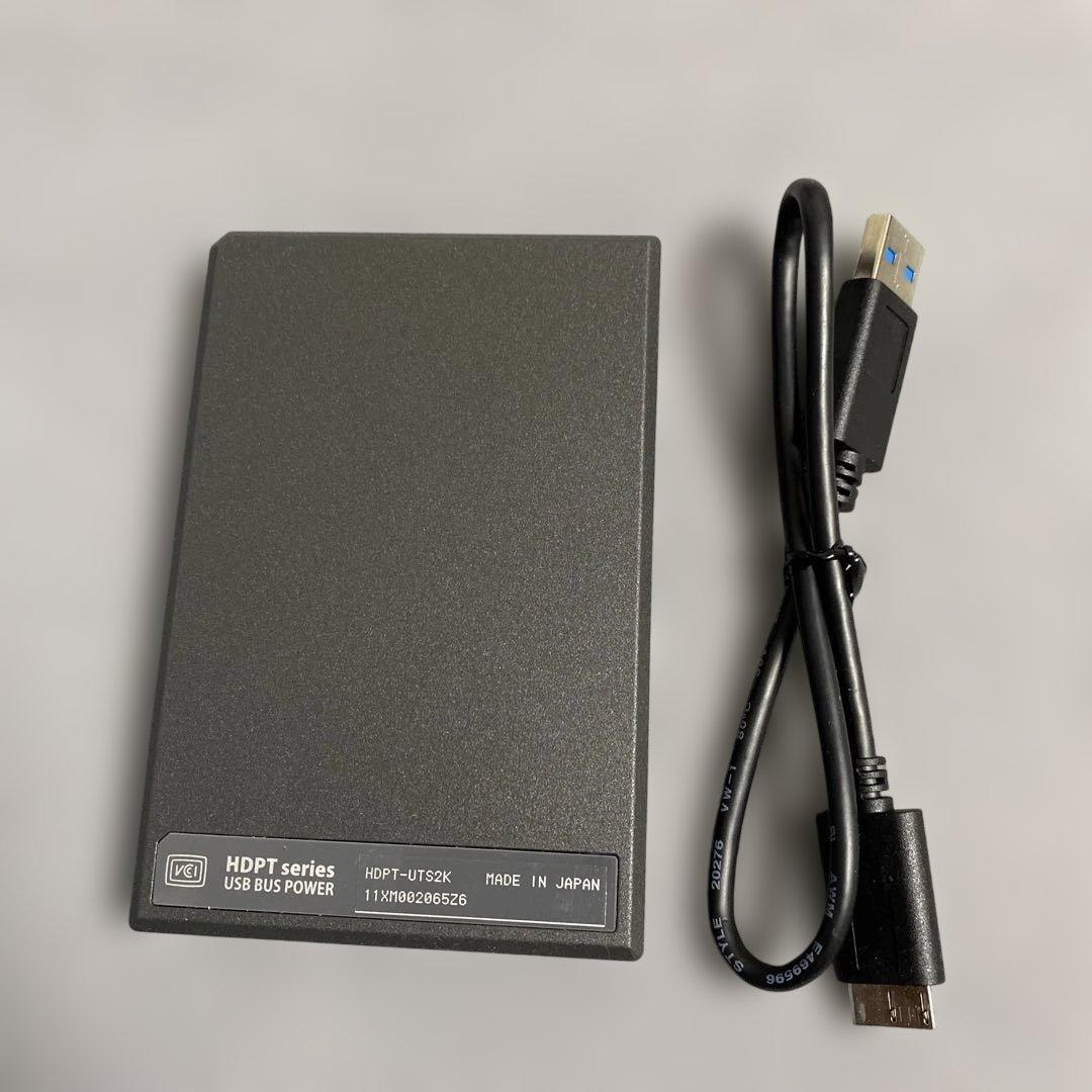 I/Oデータ ポータブルハードディスク 2TB HDPT-UTS2K