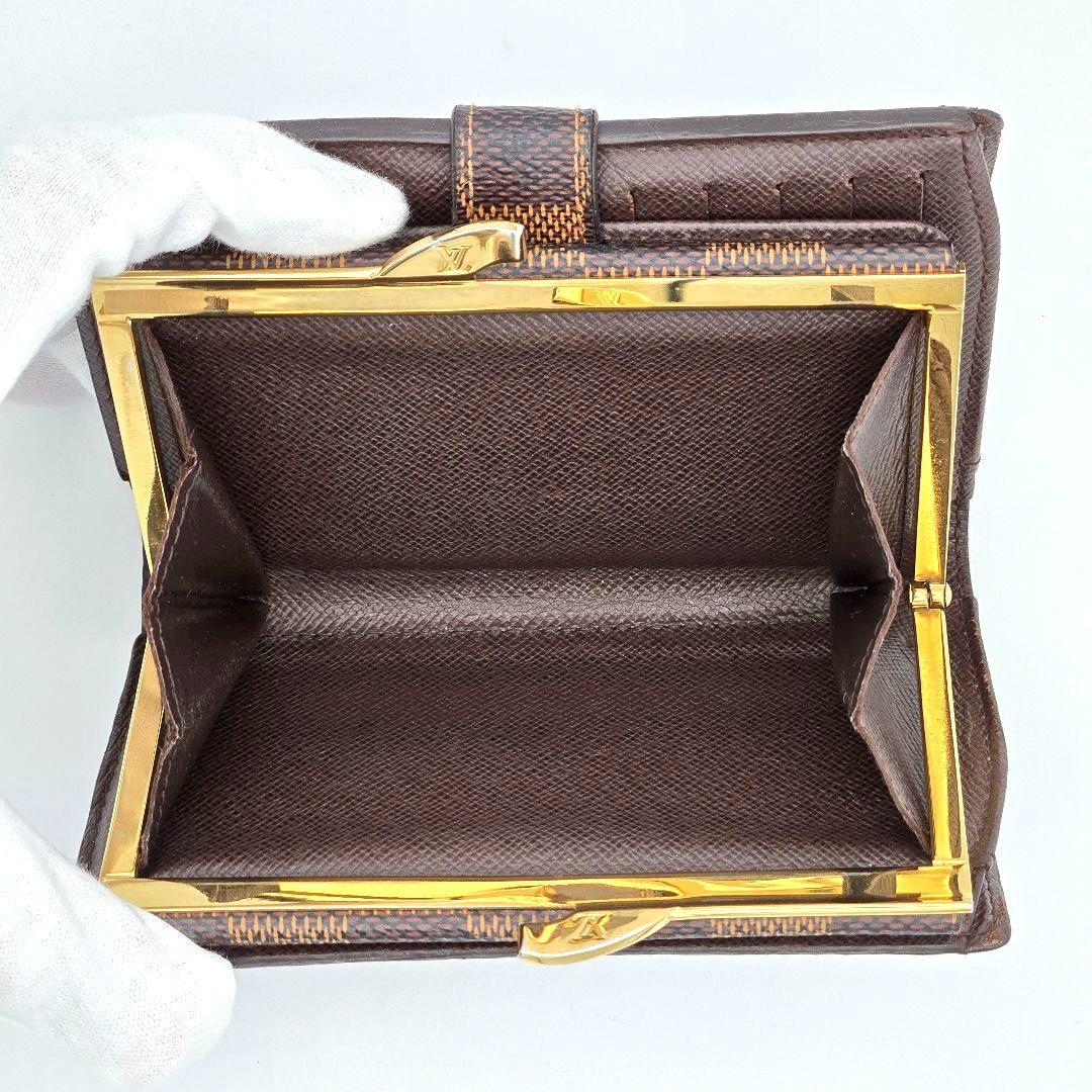 【新型】ルイヴィトン ポルトフォイユ ヴィエノワ ダミエ がま口 二つ折り財布