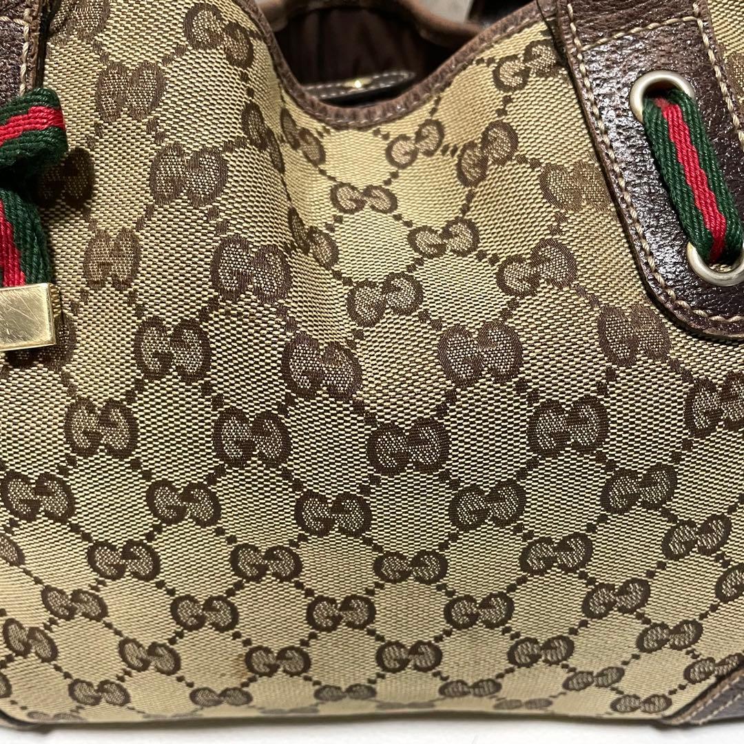 グッチ ハンドバッグ プリンシー シェリーライン GG柄 キャンバス バイカラー