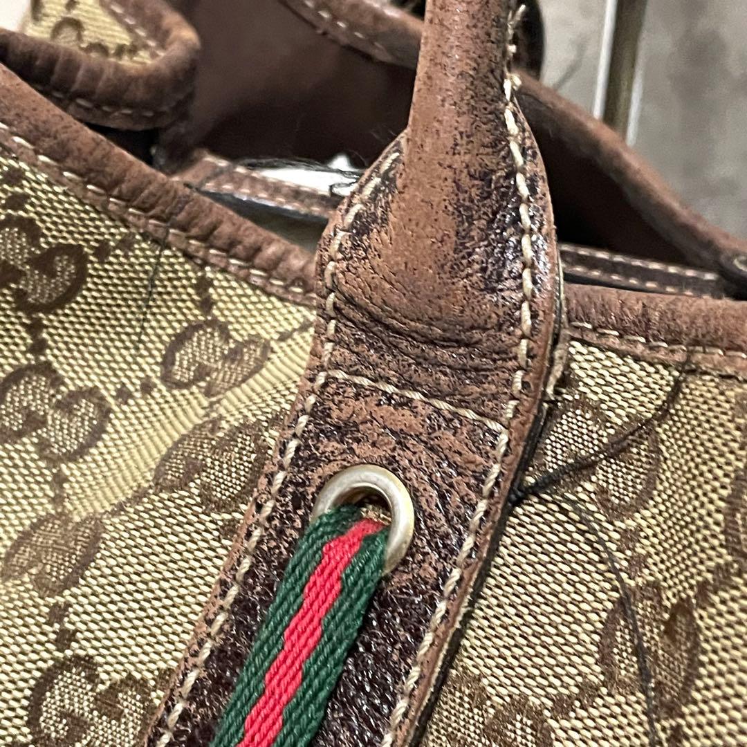 グッチ ハンドバッグ プリンシー シェリーライン GG柄 キャンバス バイカラー