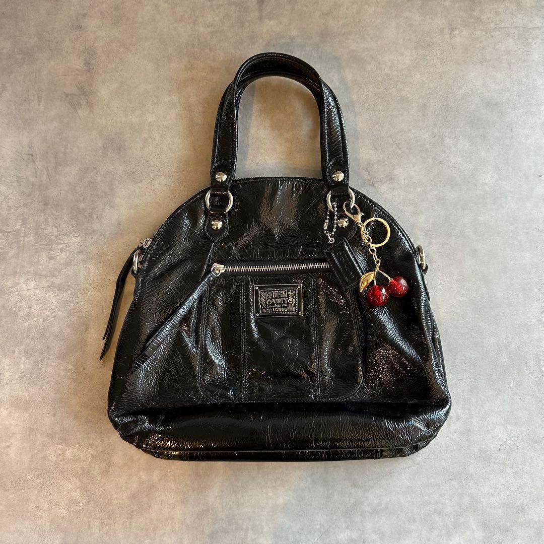 バッグ Y2K COACH POPPY Patent leather handbag