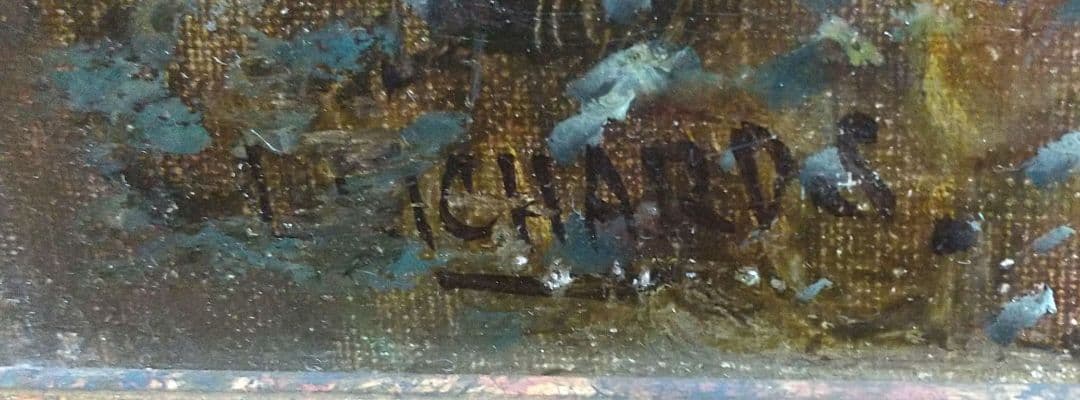 10日限定 L.Richard「サレーの風景」油彩12号 19末・20世紀初頭