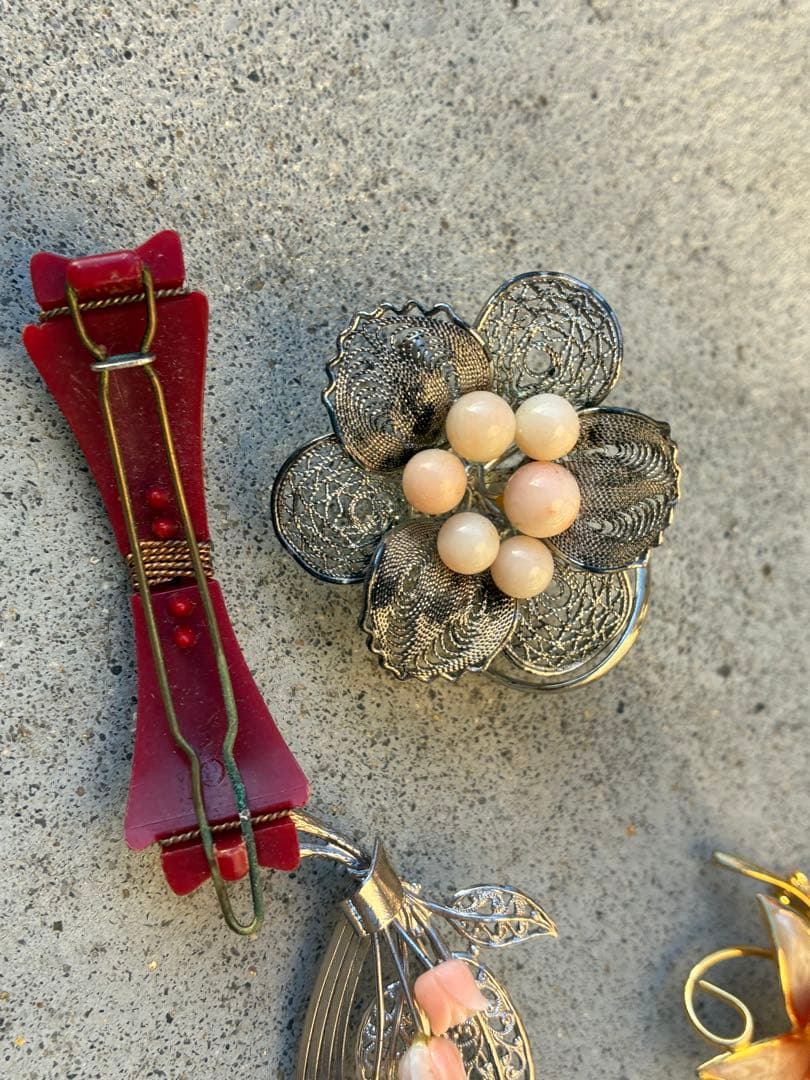 優*希様 ネックレス　リング　ブローチ　イヤリング　セット　珊瑚　さんご　サンゴ