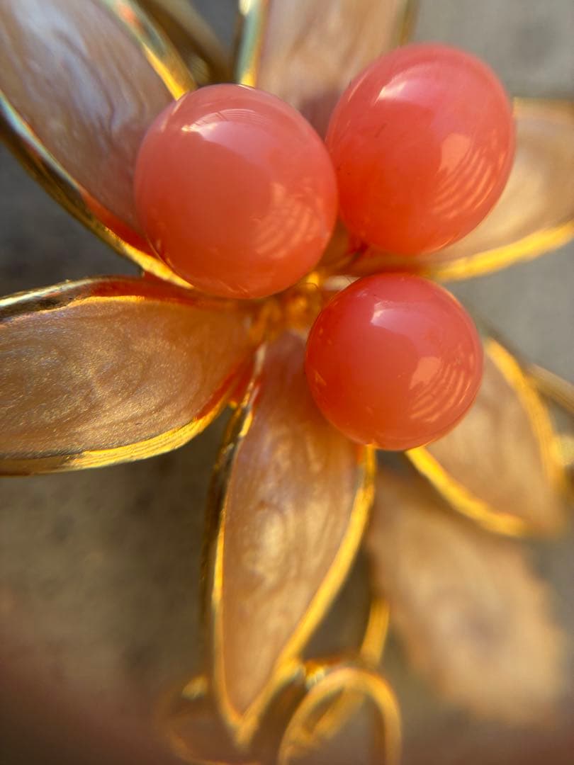 優*希様 ネックレス　リング　ブローチ　イヤリング　セット　珊瑚　さんご　サンゴ