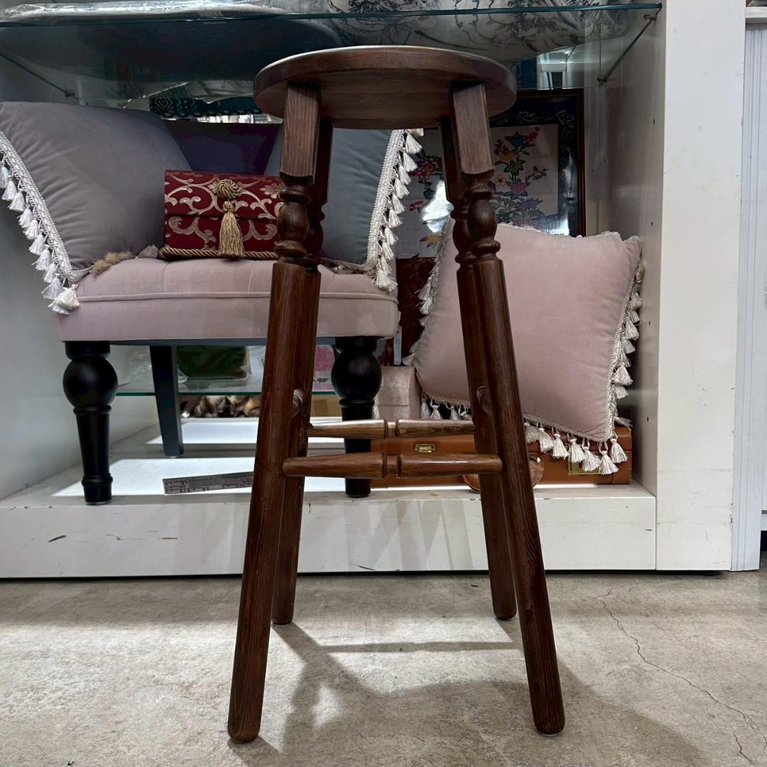 iΦ ハイスツール 花台 スツール アンティーク 木製