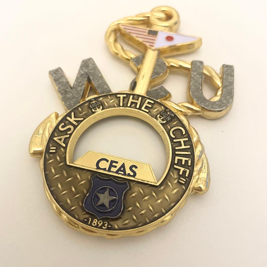 米海軍 US NAVY CPO チャレンジ 大型 9cm 72g