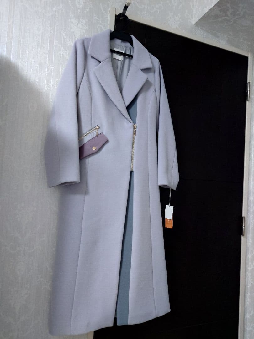 ☆レディアゼル☆パステル配色チェスタージップコート☆未使用タグ付