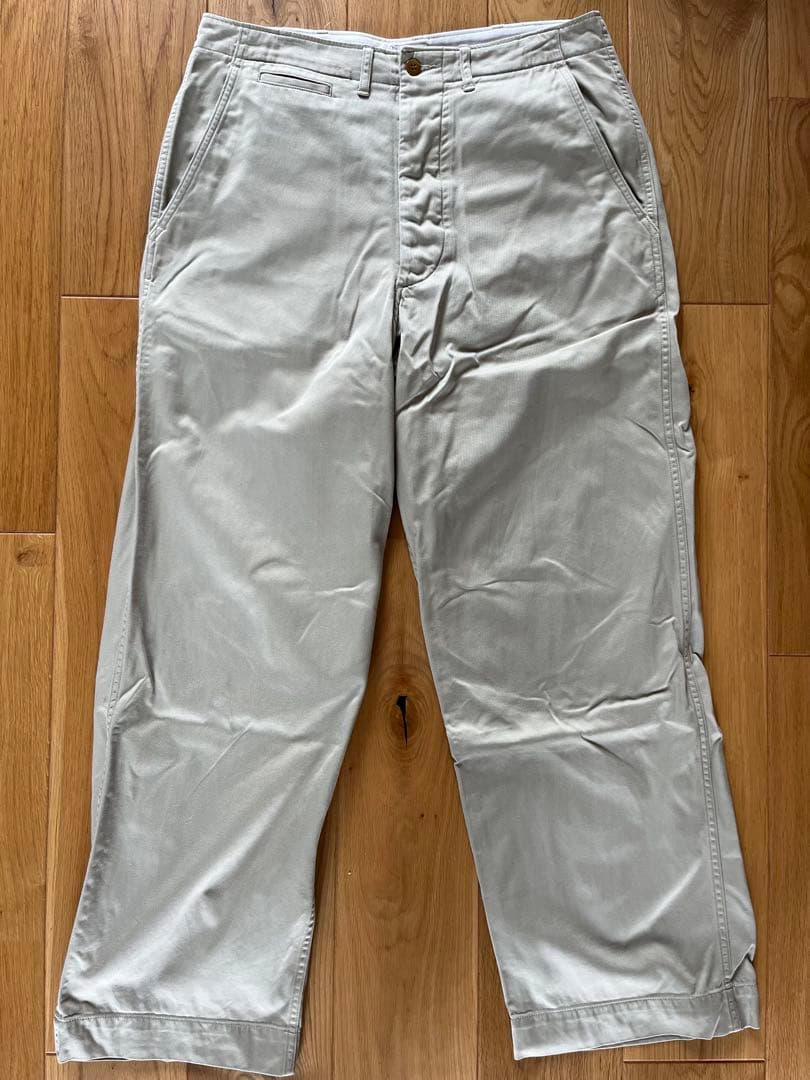 CIOTAシオタ 初期スビンコットンウエポンチノパンツ　size6ベージュ