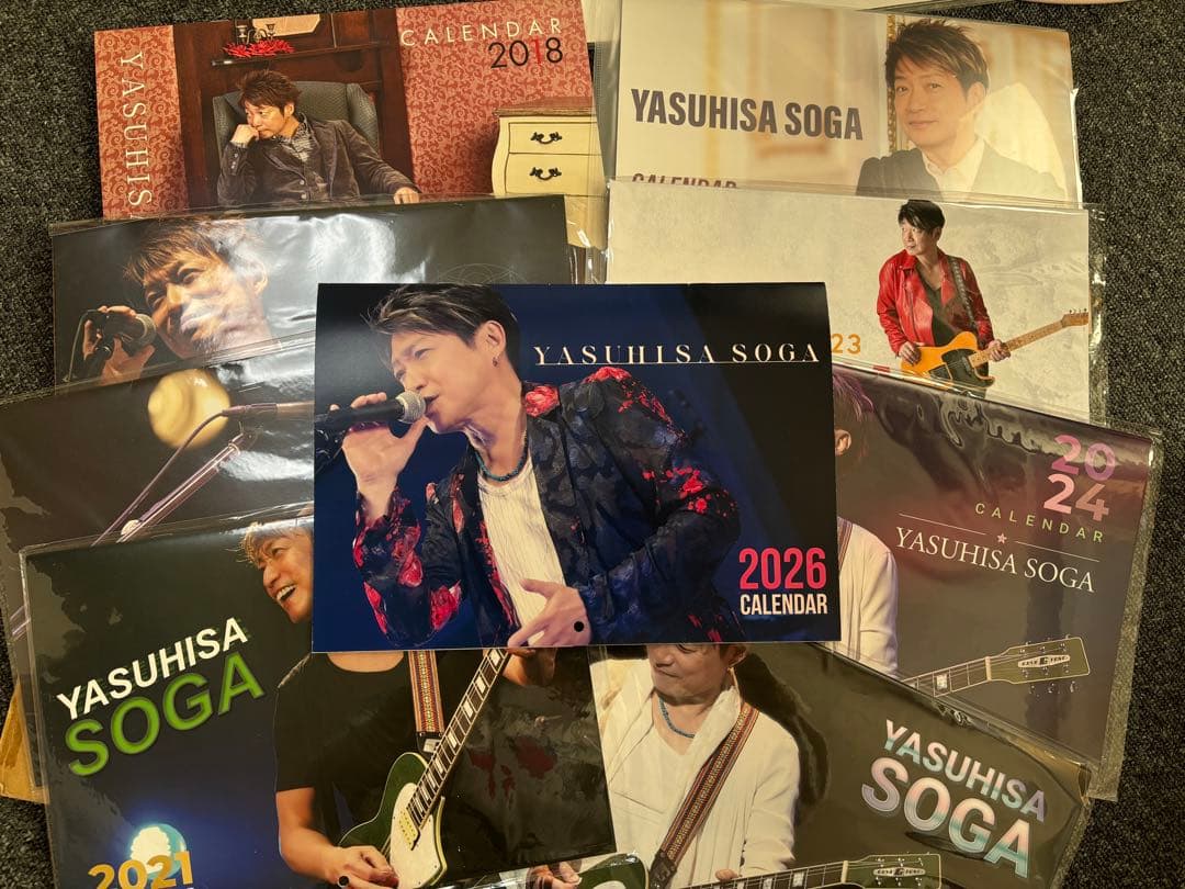 曾我泰久さんカレンダー　9冊セット　2018年〜2026年