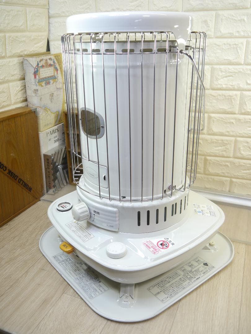 送料込◆程度良好です◆2012①◆コロナ　灯油ストーブ 円筒形 ホワイト
