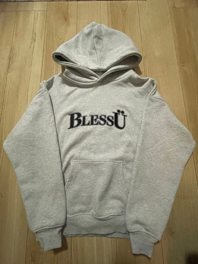 BlessU グレー フード付きパーカー