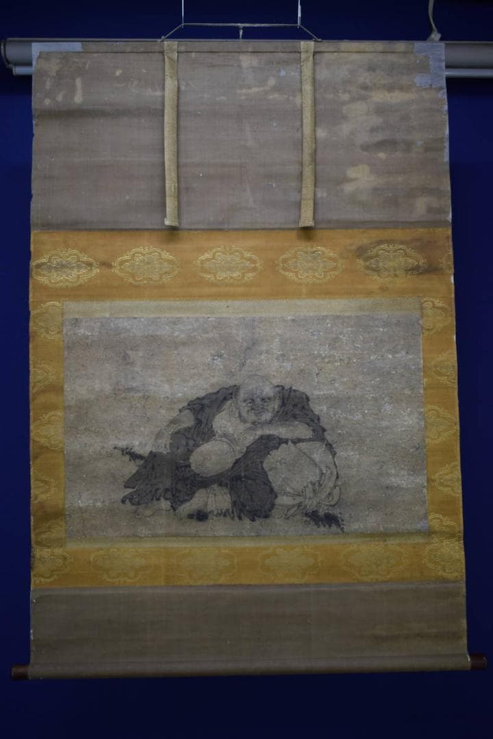 模写/狩野元信/布袋図/大幅/布袋屋掛軸HG-684