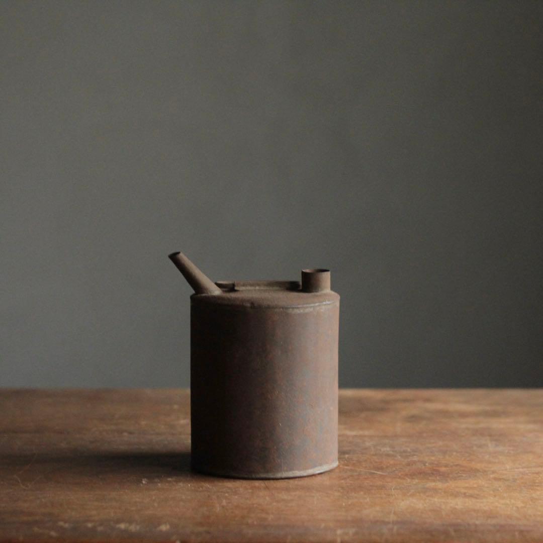 鉄あるいはブリキ 水差し 花入 花器 注器 古道具 アンティーク オブジェ