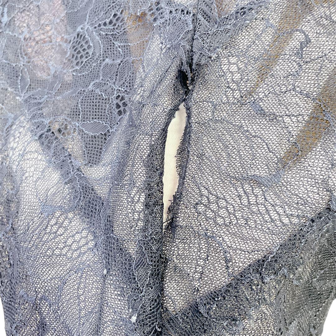 タダシショージ　マキシ丈ドレスワンピース　発表会　総レース　紺　4 イベント