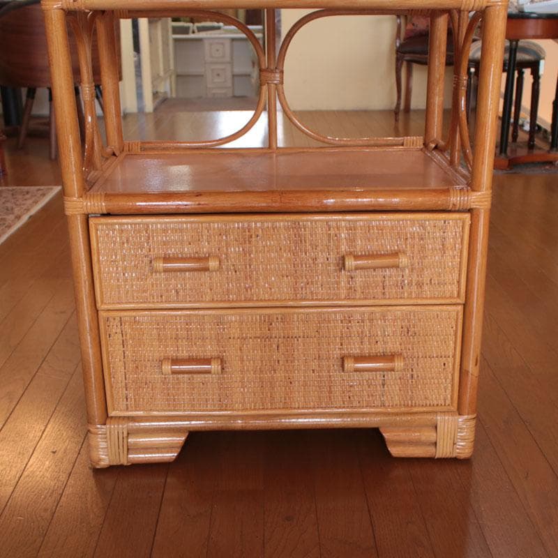 ラタン製ラック オープンラック 籐家具 棚 ナチュラル 214-1333