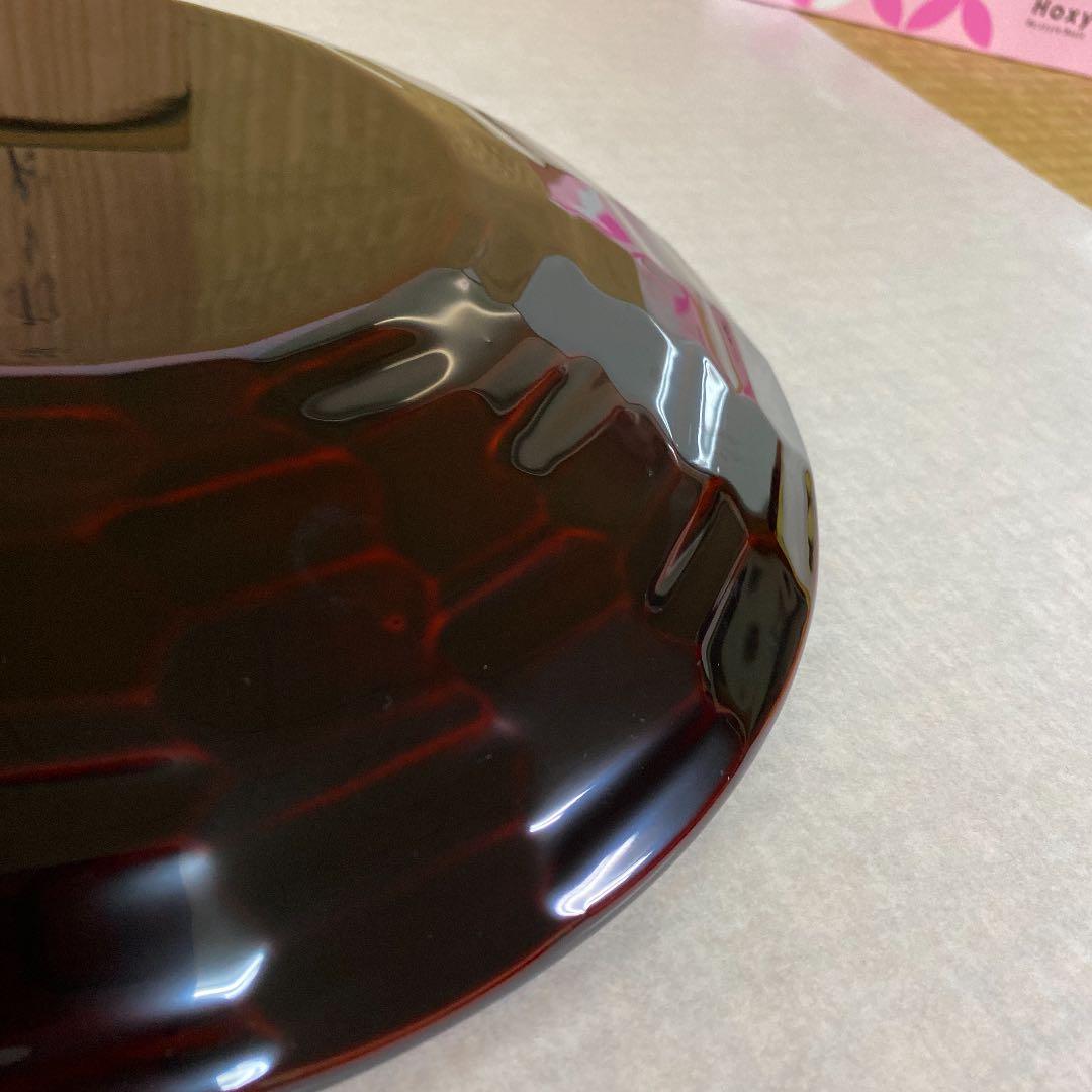 輪島塗　盛器　蒔絵おもだか貝いり　井波唯志作