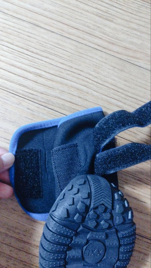 ドッグブーツ 肉球保護 犬 靴 くつ 犬用靴 ドッグシューズ 青 XXL