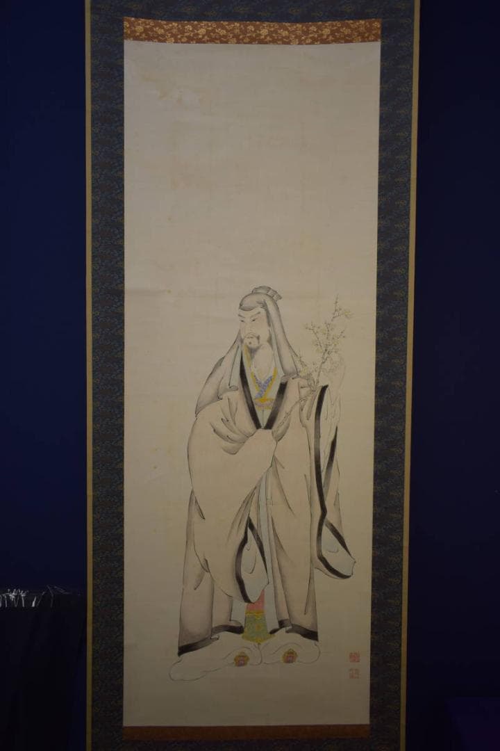 不詳/作者不詳/人物図/中国画/韓国画/布袋屋掛軸HI-873