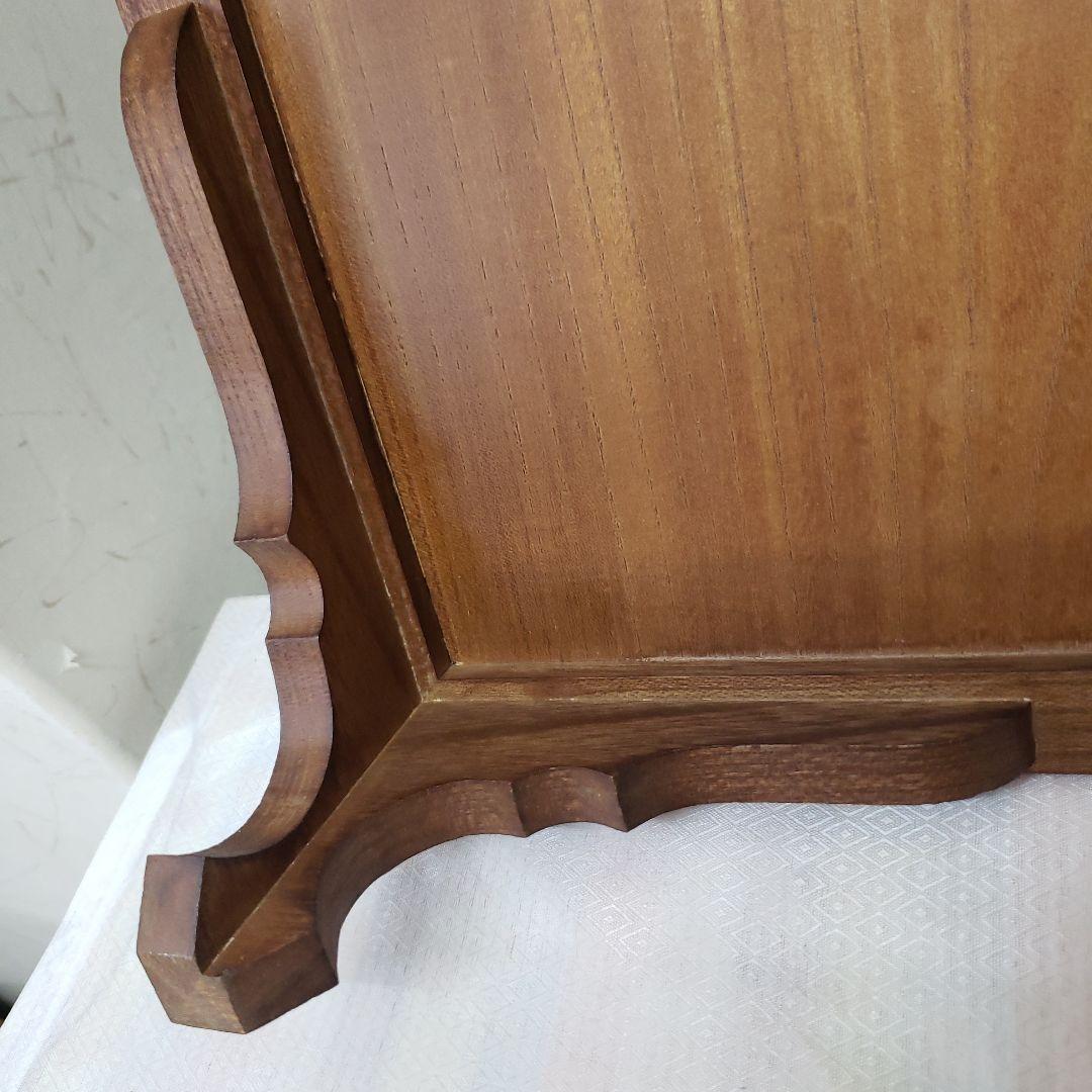 蔵出し特価　本欅無垢材　花台　艶消し ５９×３５×１０cm