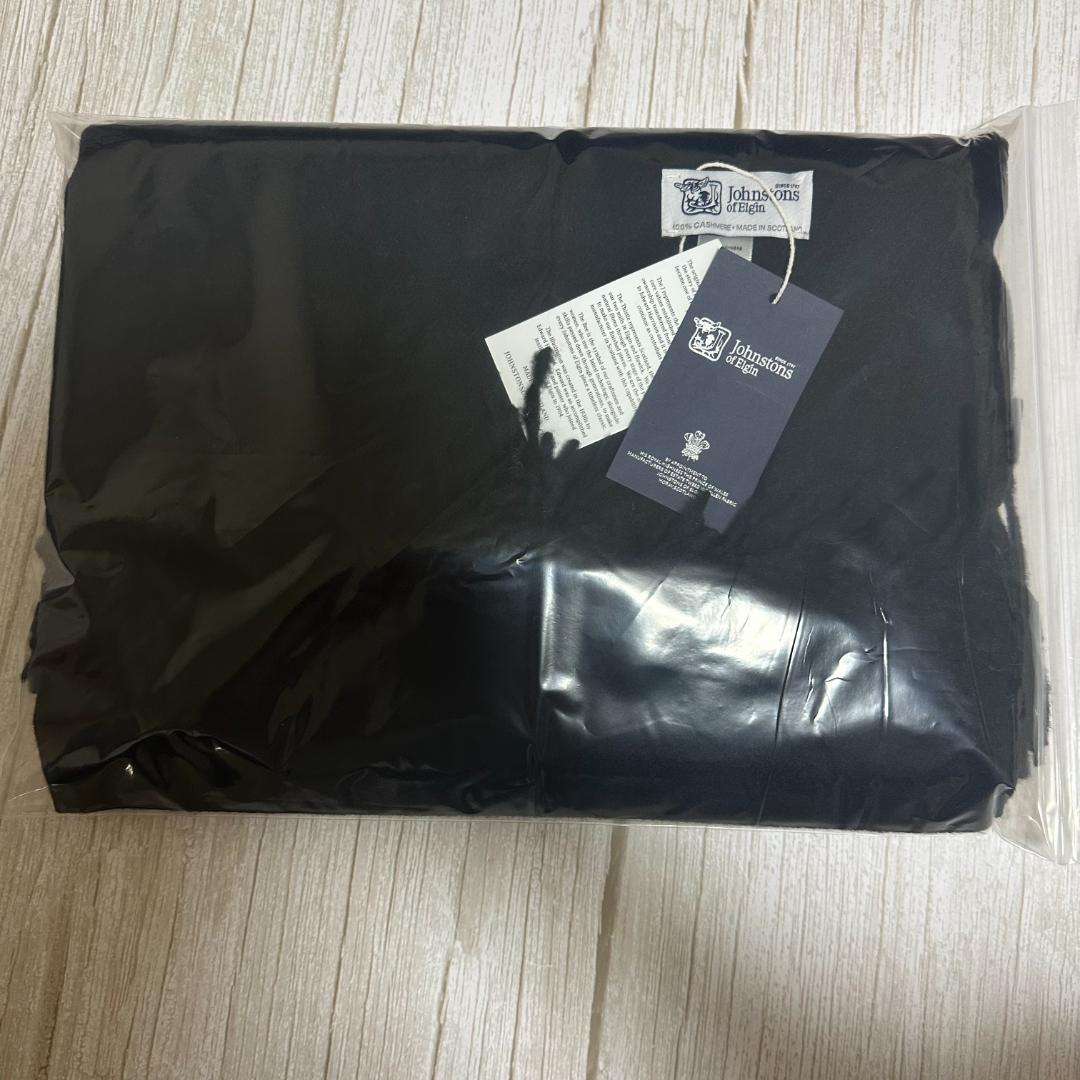 c*e様 JOHNSTONS ジョンストンズ　大判 マフラー ブラック