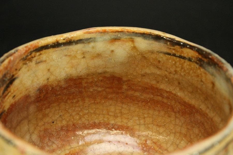 茶道具 二代 小川長楽造 漁村曙 茶碗 共箱 美品(A807)