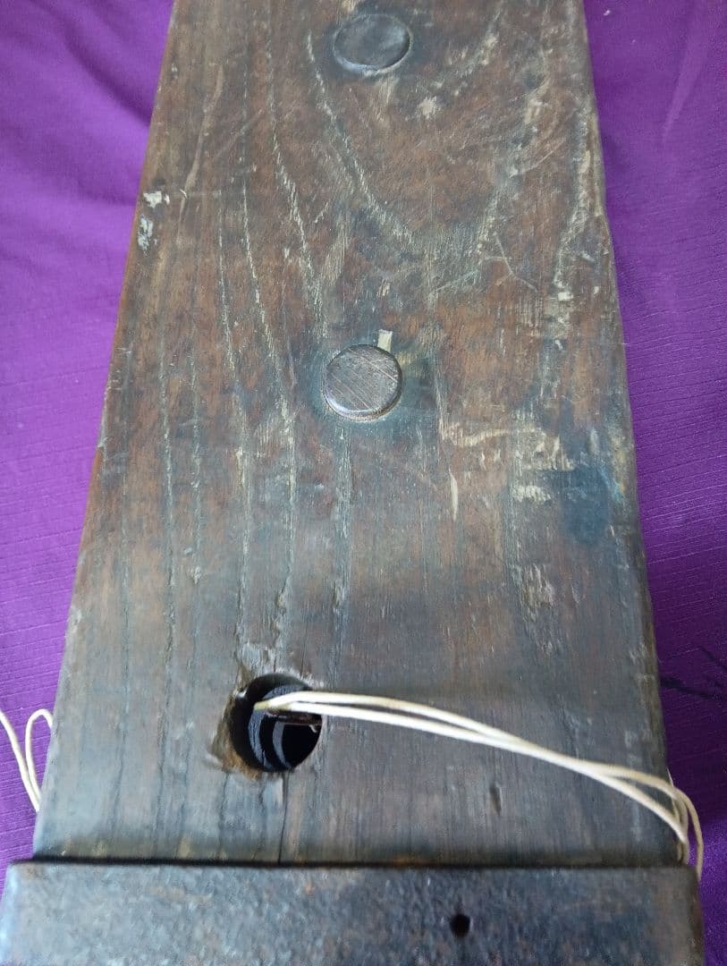 阿波國徳島藩蜂須賀家２５万７千石知行地内旧家蔵出２００〜２５０年前頃欅造井戸滑車