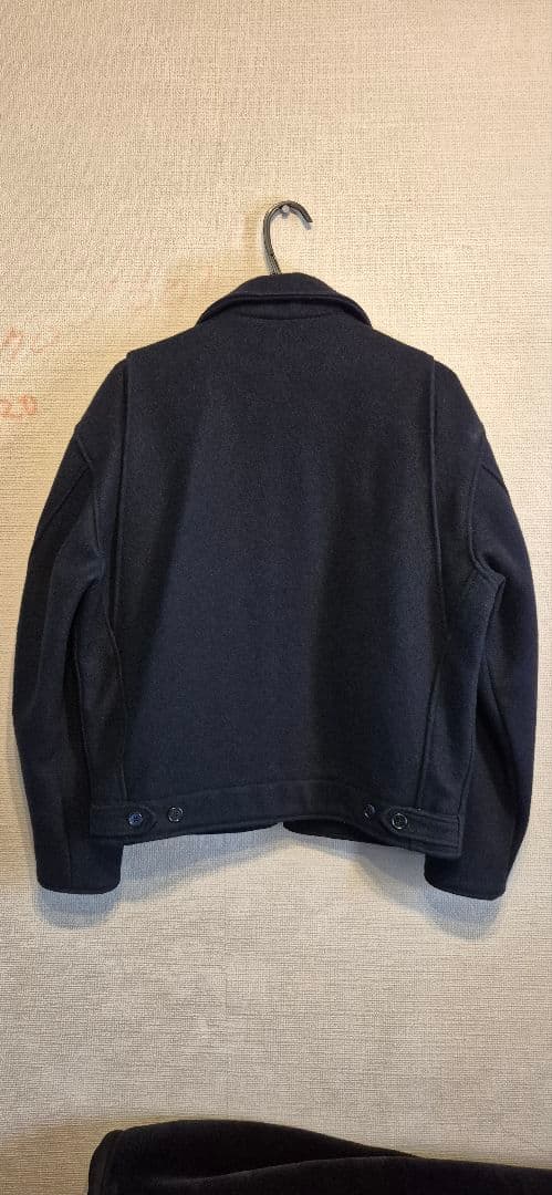 Schott シングルライダース ウールジャケット 42 ネイビー