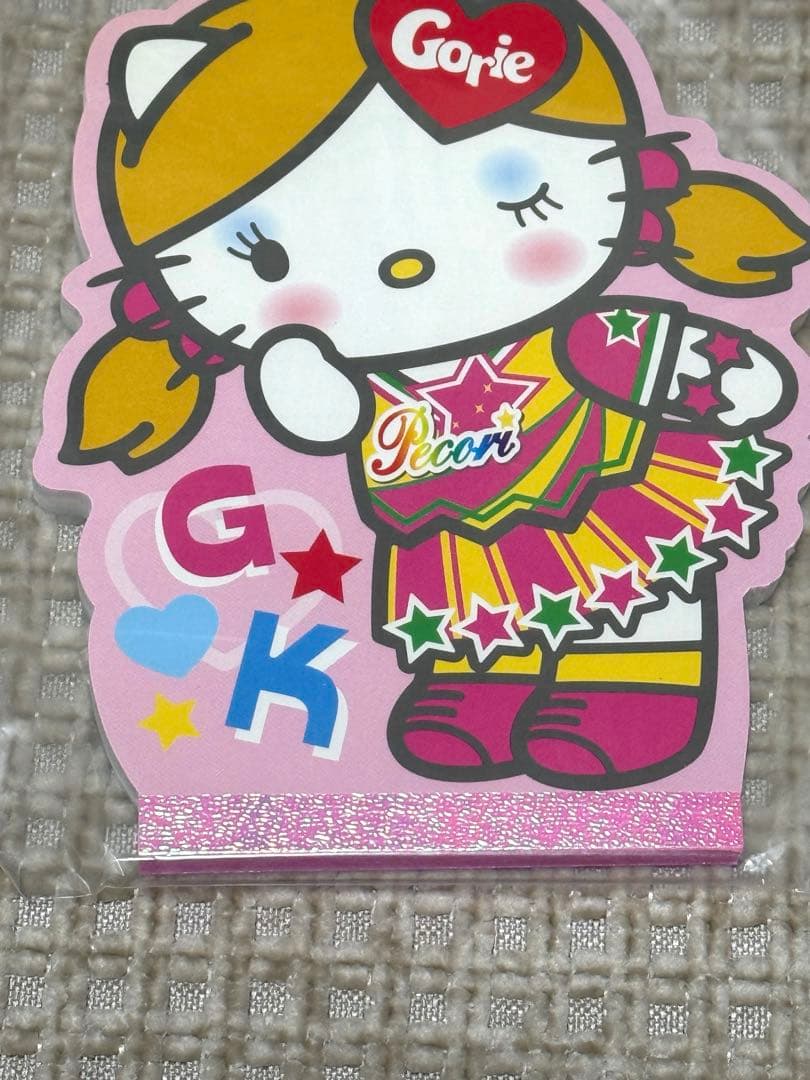 ハローキティ　ゴリエ　メモ帳　ダイカットメモ　激レア　レトロ　ウィンク　サンリオ