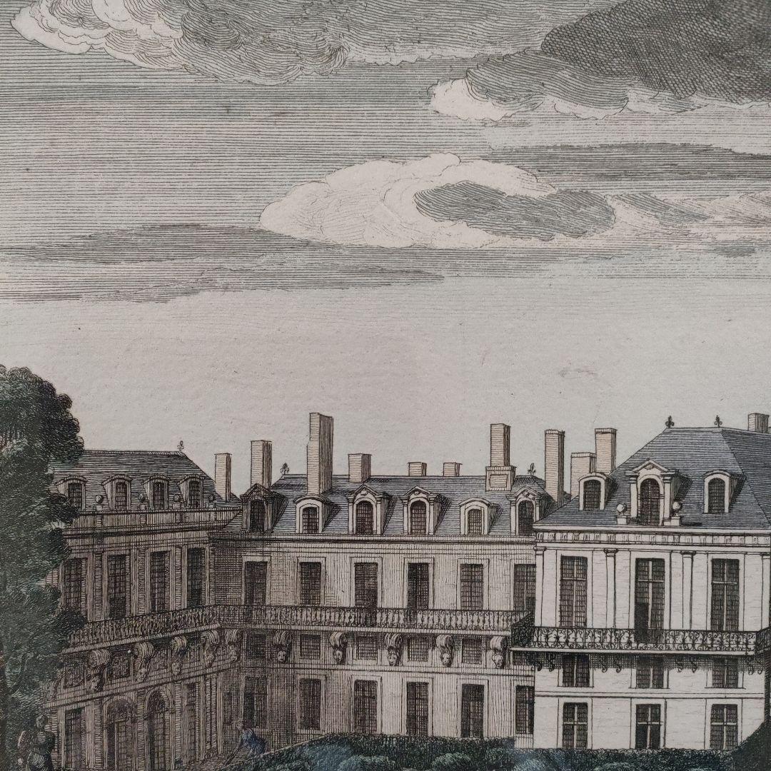 大判銅版画『オルレアン公モンシニョール殿下王宮』、ルーブル美術館エンボスマーク入