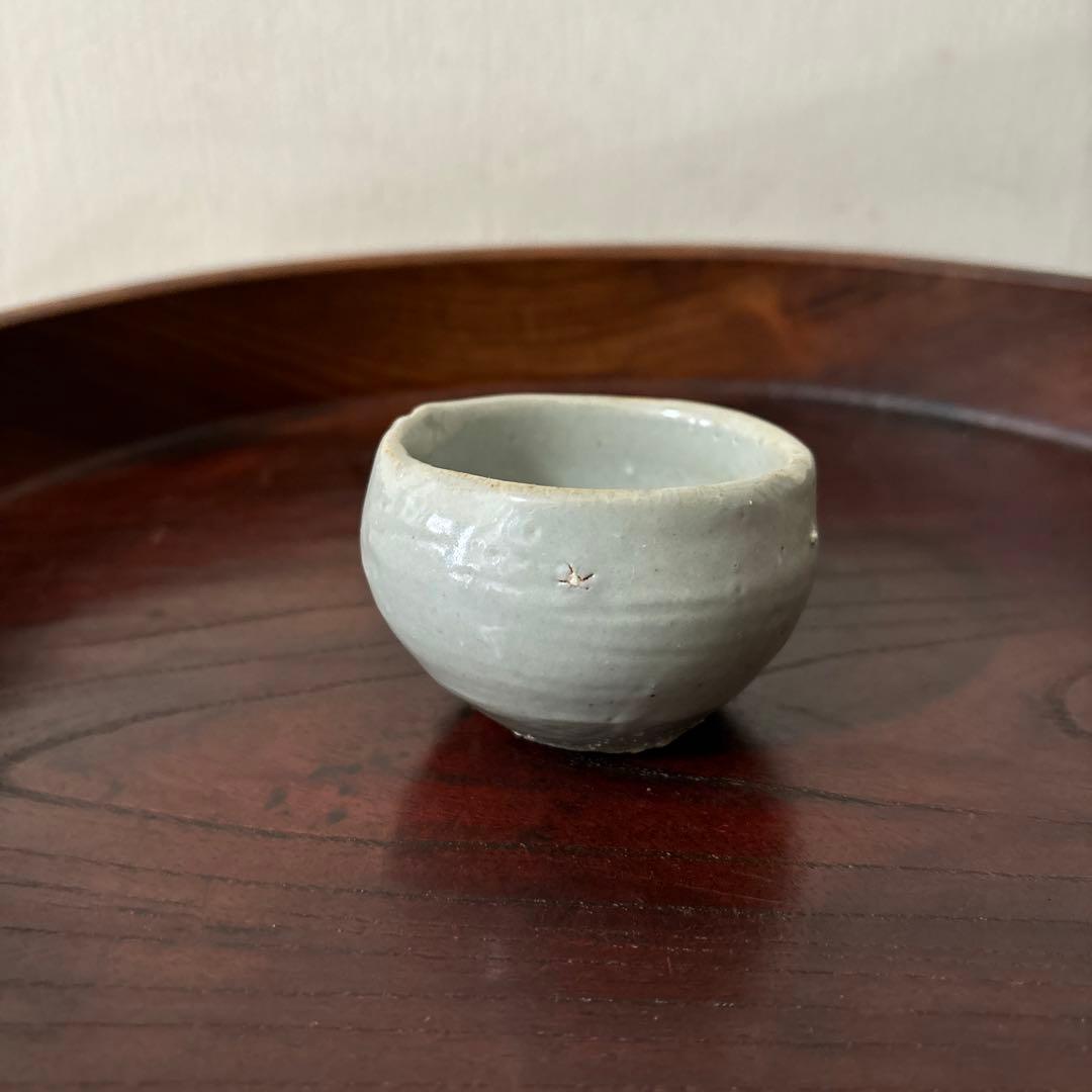 朝白磁盃　酒器　骨董　アンティーク　古美術　ぐい呑み 　検:白洲正子 秦秀雄