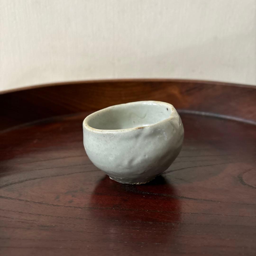 朝白磁盃　酒器　骨董　アンティーク　古美術　ぐい呑み 　検:白洲正子 秦秀雄