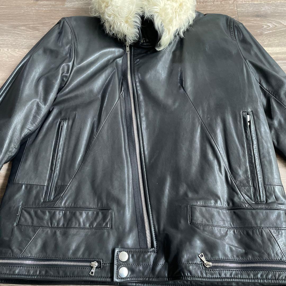 馬革×ラムファー　アンダーカバーライダースジャケット