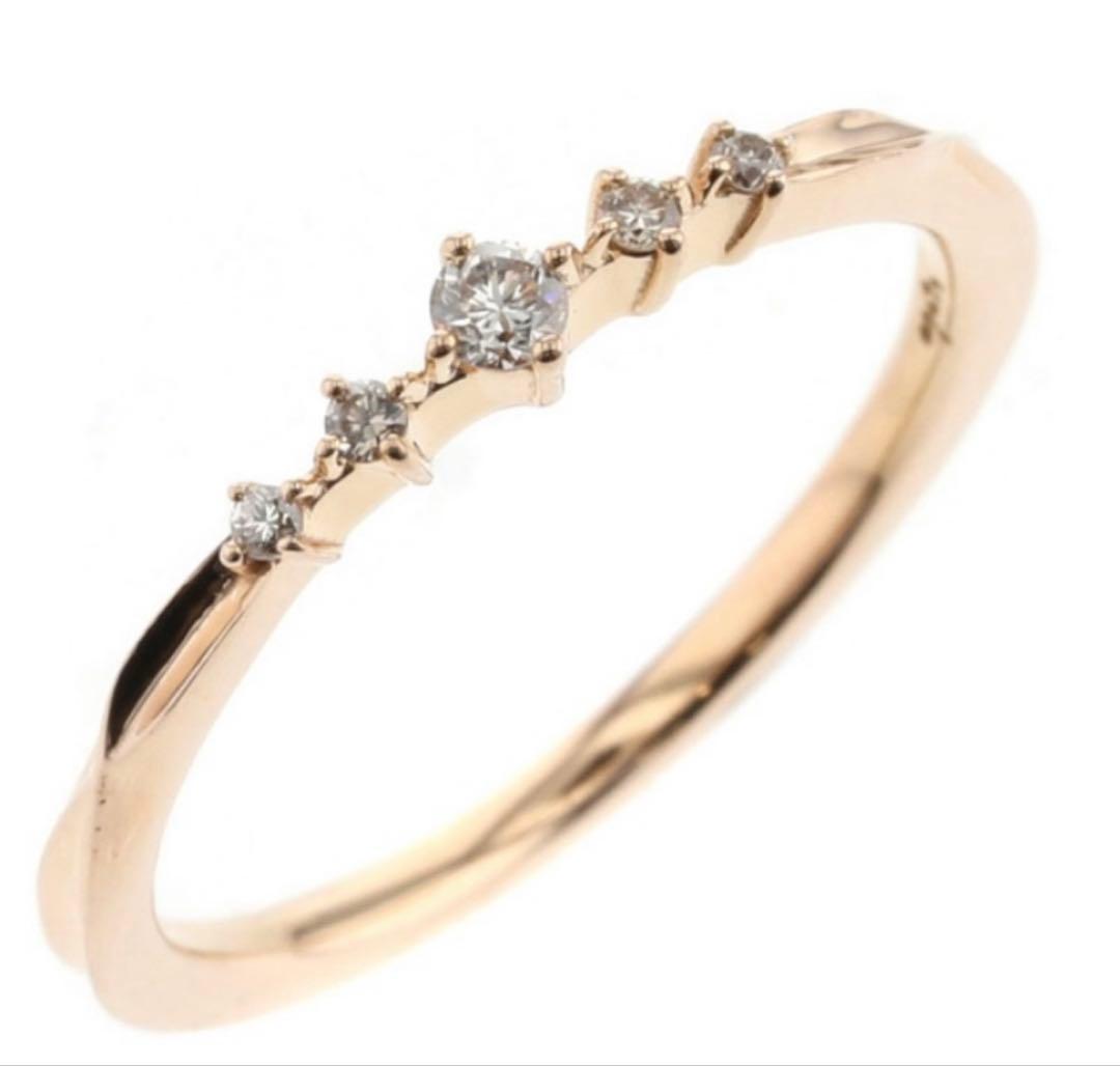 1*3様 agete K18 0.06 8号 リング