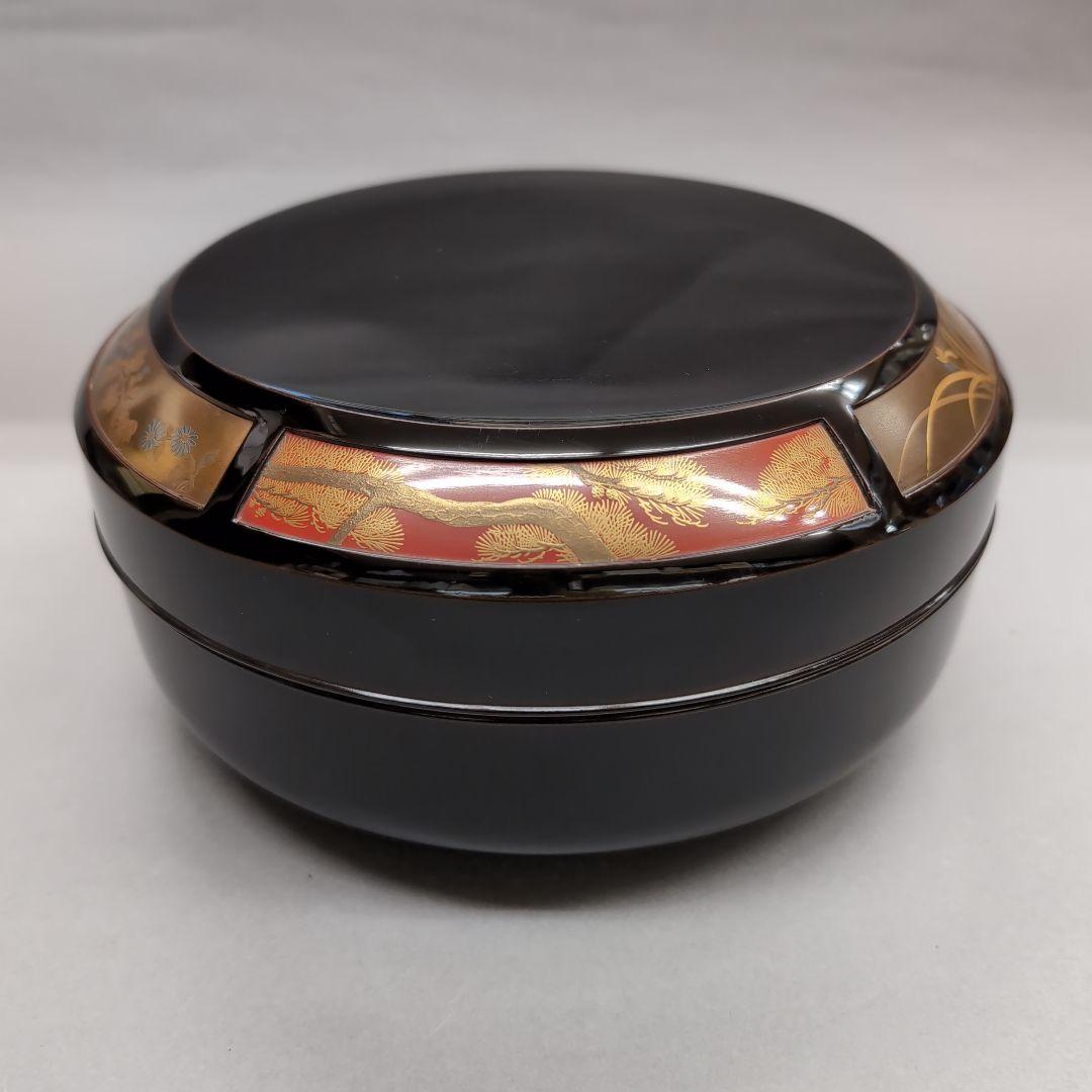 平安　象彦　西村彦兵衛　五清蒔絵　車軸形喰籠　茶道具