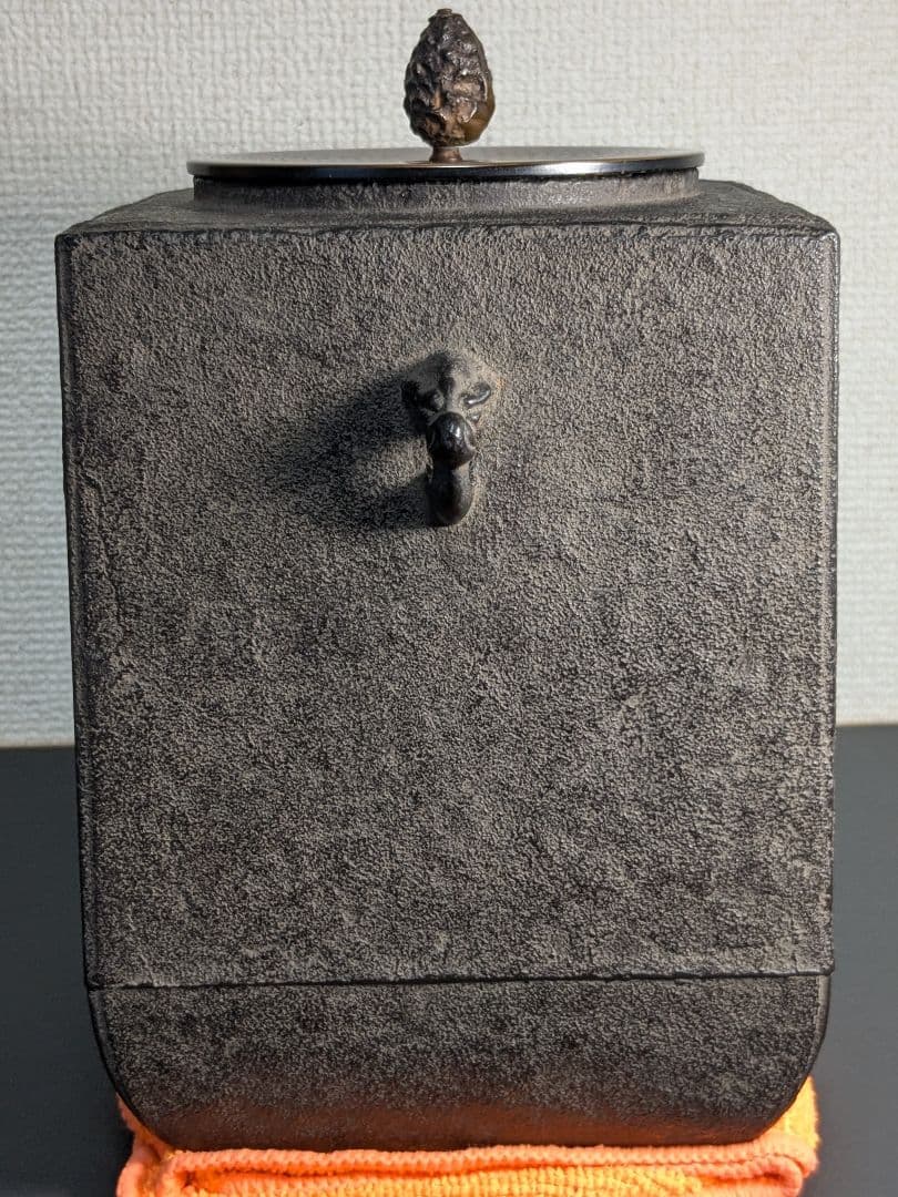 【お値下げ】三代川邊庄造 若作 憲一 奈良釜 牛童子四方釜 十牛図