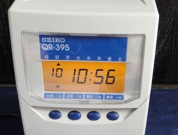 ★超美品 清掃済SEIKO タイムレコーダー QR-395 + 新品カード25枚