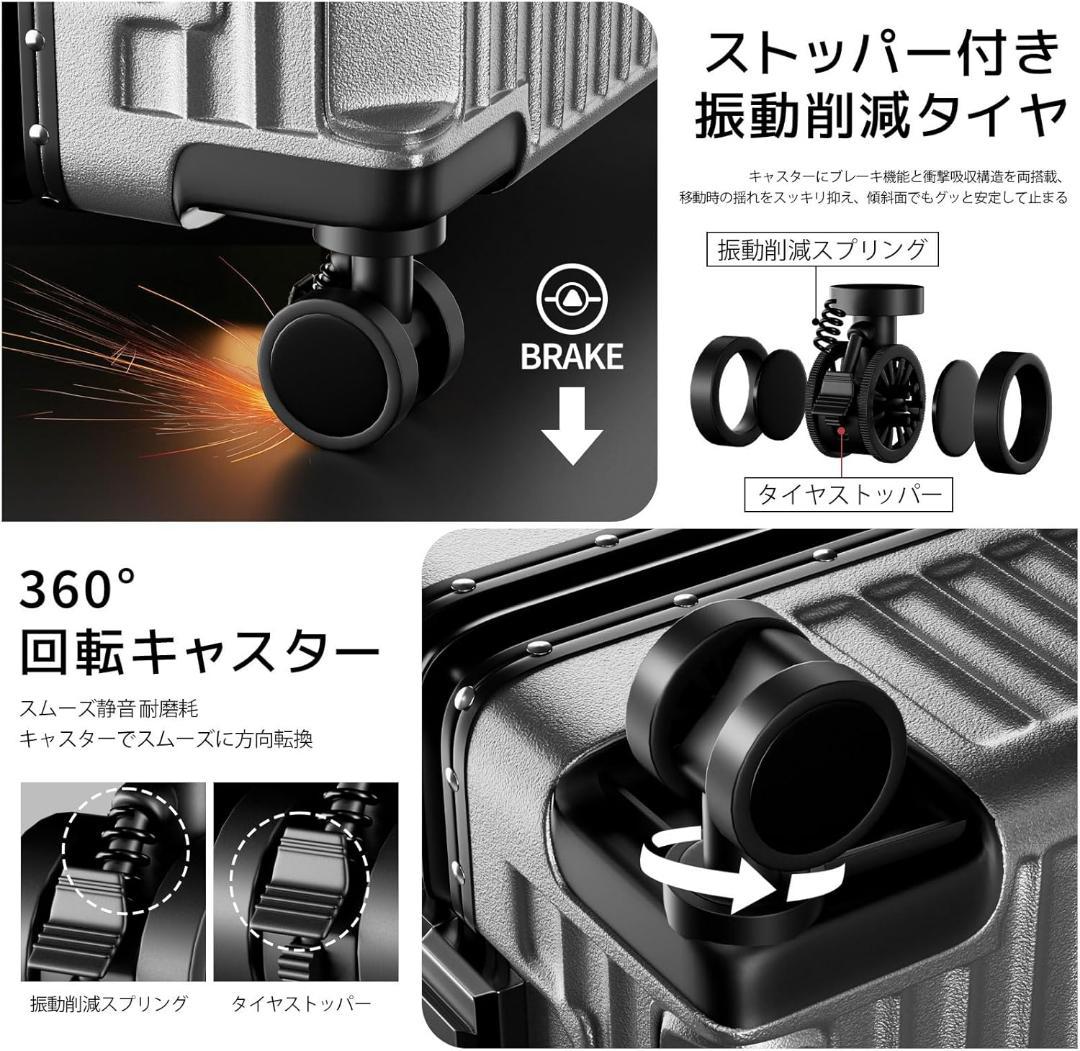 スーツケース⭐️68L アルミフレーム キャリーケース TSAロック USB付き