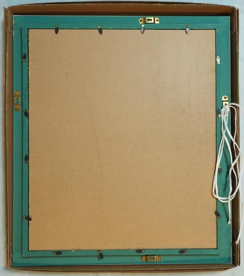 【値下げ】風景画　油絵　東山魁夷　朝の山雲　F8　額付き　手描き　肉筆