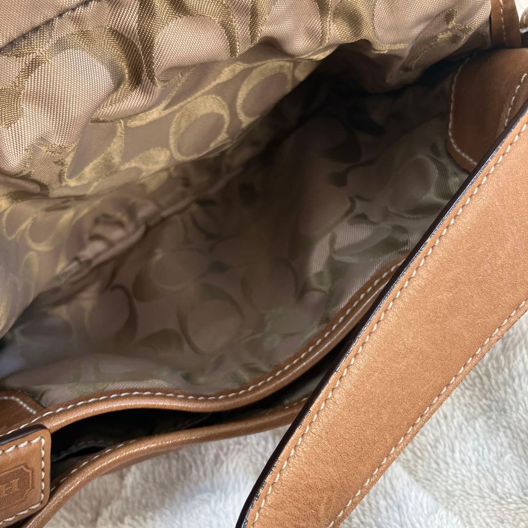 【美品】コーチ ソーホー ワンショルダー ハンドバッグ レザー キャメル