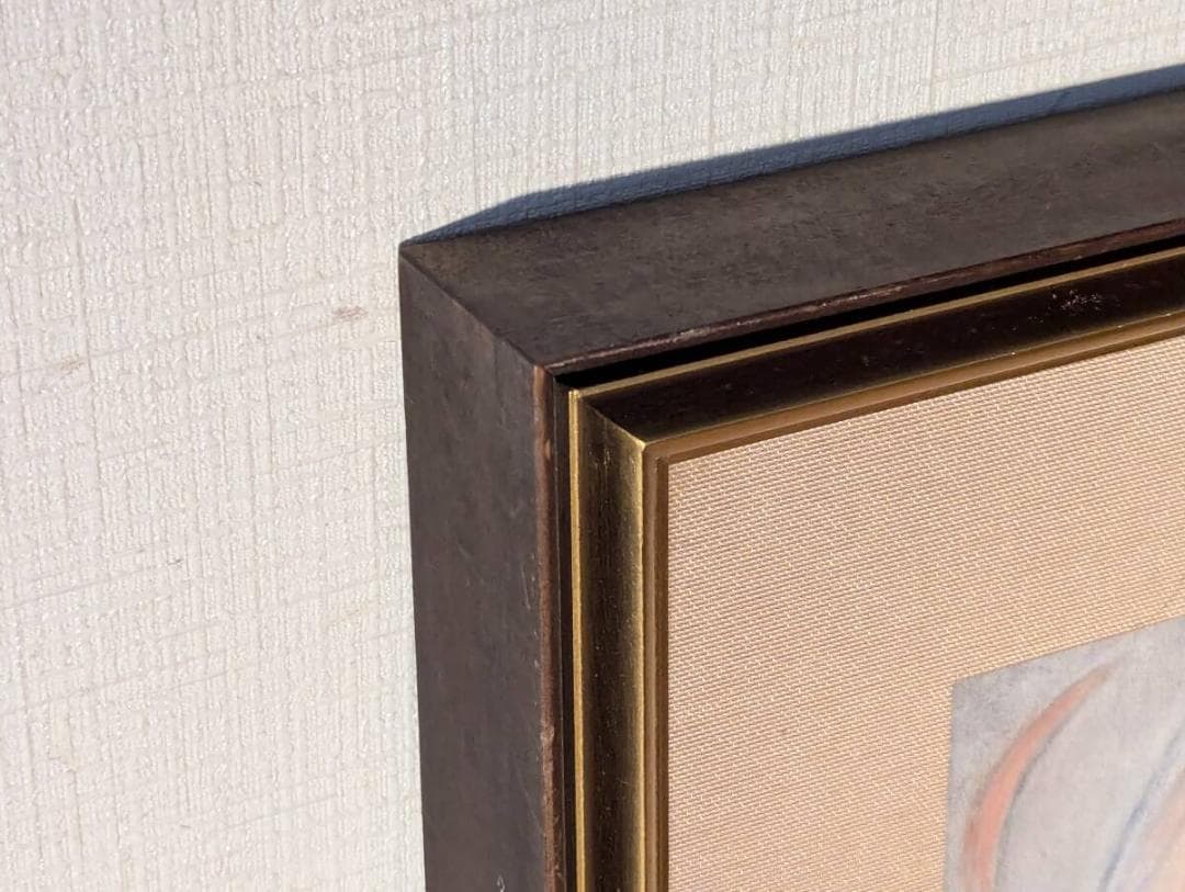 【真作】絵画　池田淑人　油彩SM　月と地の哀情　詩情漂う女性像　箱入　W191