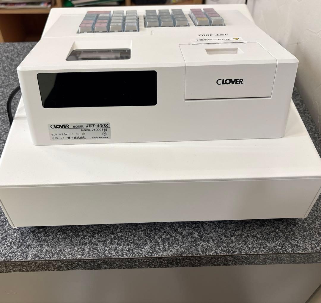 CLOVER レジスター　JET-400Z サーマルロール紙4巻付き