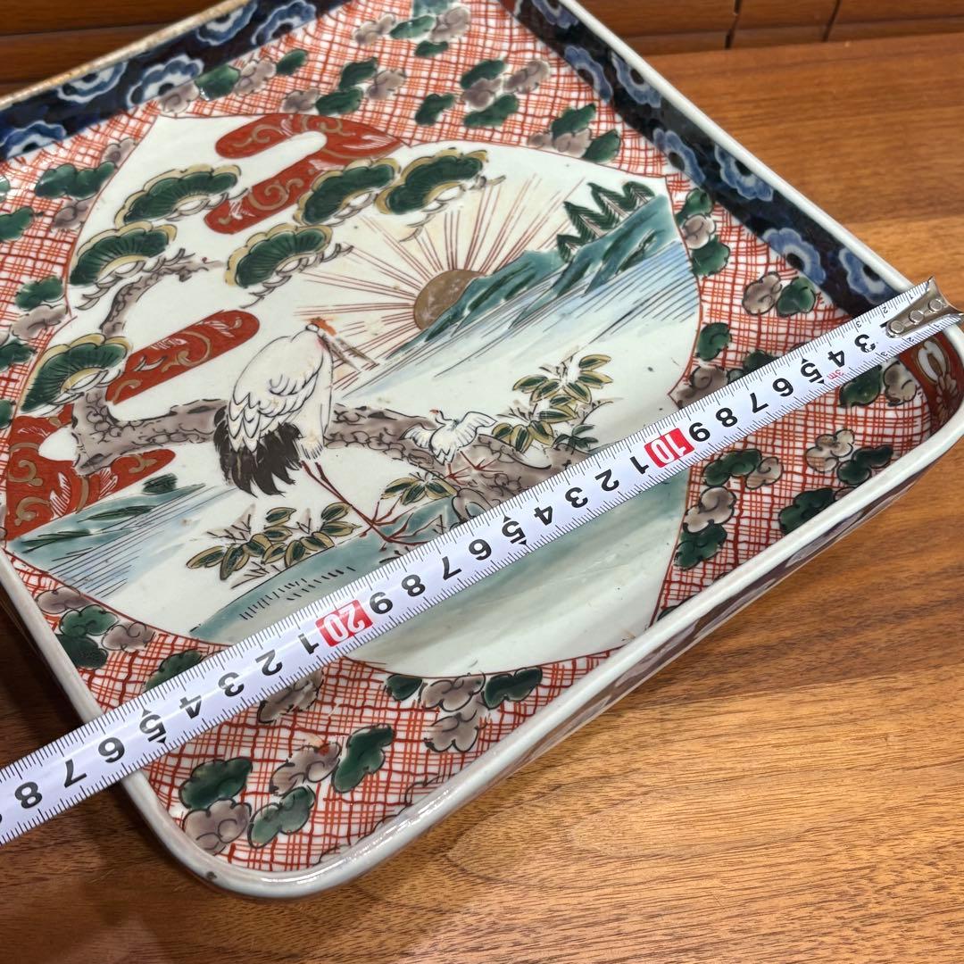 江戸時代　古伊万里　鍋島　赤絵　皿