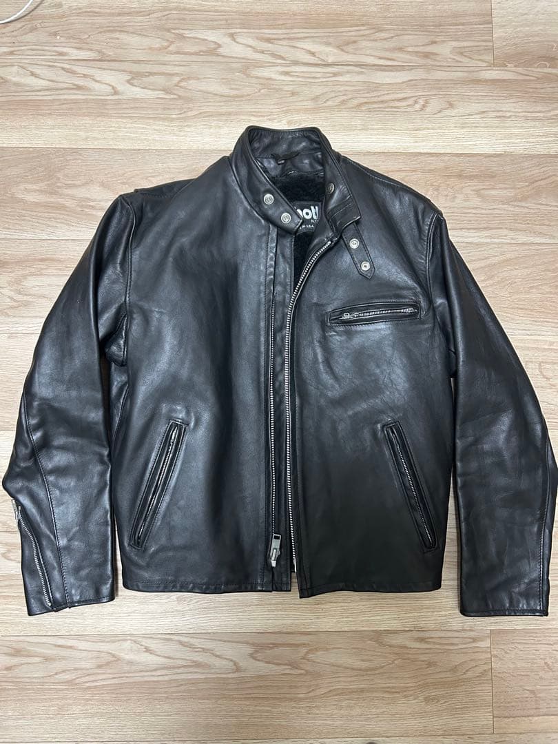 Schott シングルライダース レザージャケット 42