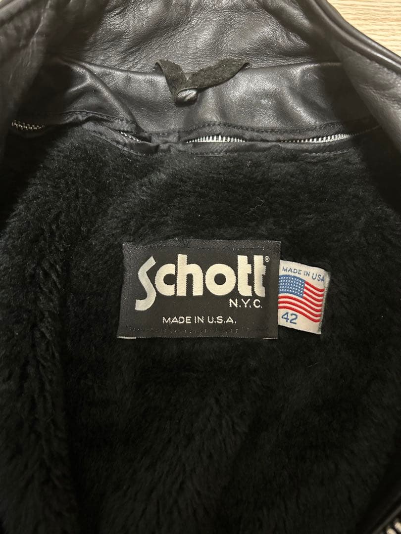 Schott シングルライダース レザージャケット 42