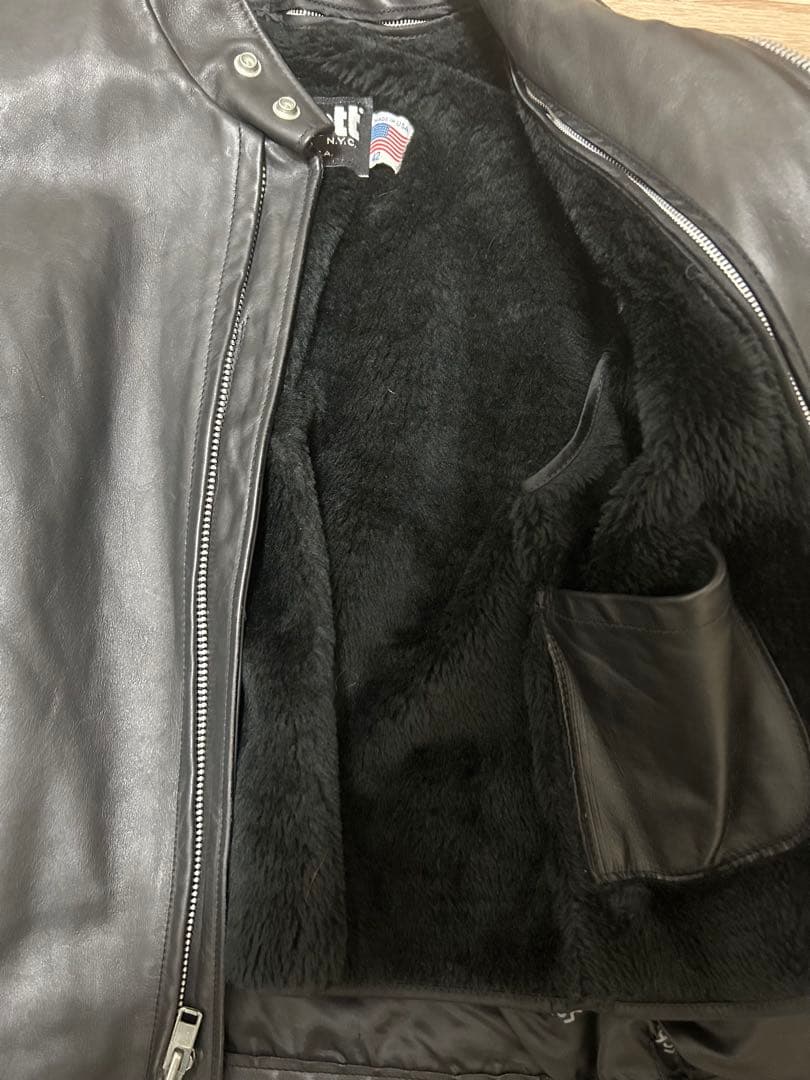 Schott シングルライダース レザージャケット 42